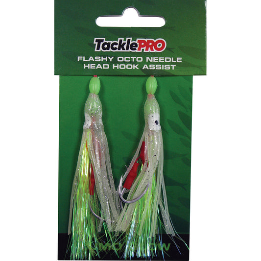 TacklePro Flashy Octopus Assist Hook - Lumo Glow - 2pc