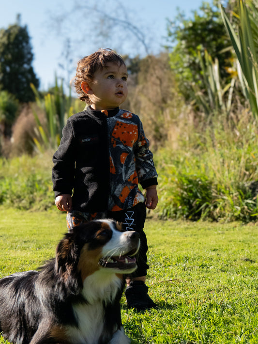 Lonely Track Kids Tahi Onesie