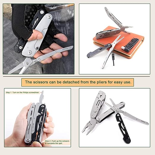 UNCVD Multitool with detachable accessories