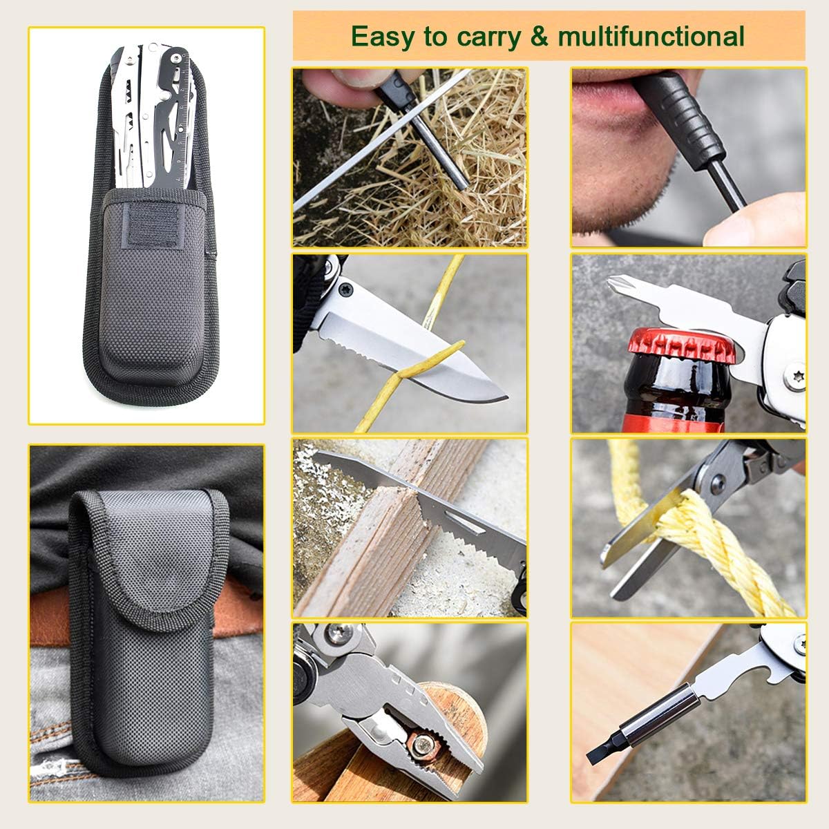 UNCVD Multitool with detachable accessories