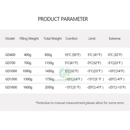 Winter Ultralight Thermal Adult Mummy 95% White Goose Down Sleeping Bag Sack W/ Compression Pack