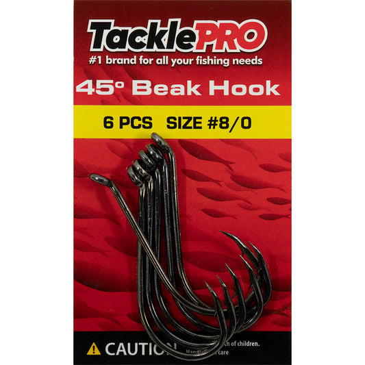 TacklePro 45deg. Beak Hook #8/0 - 6pc
