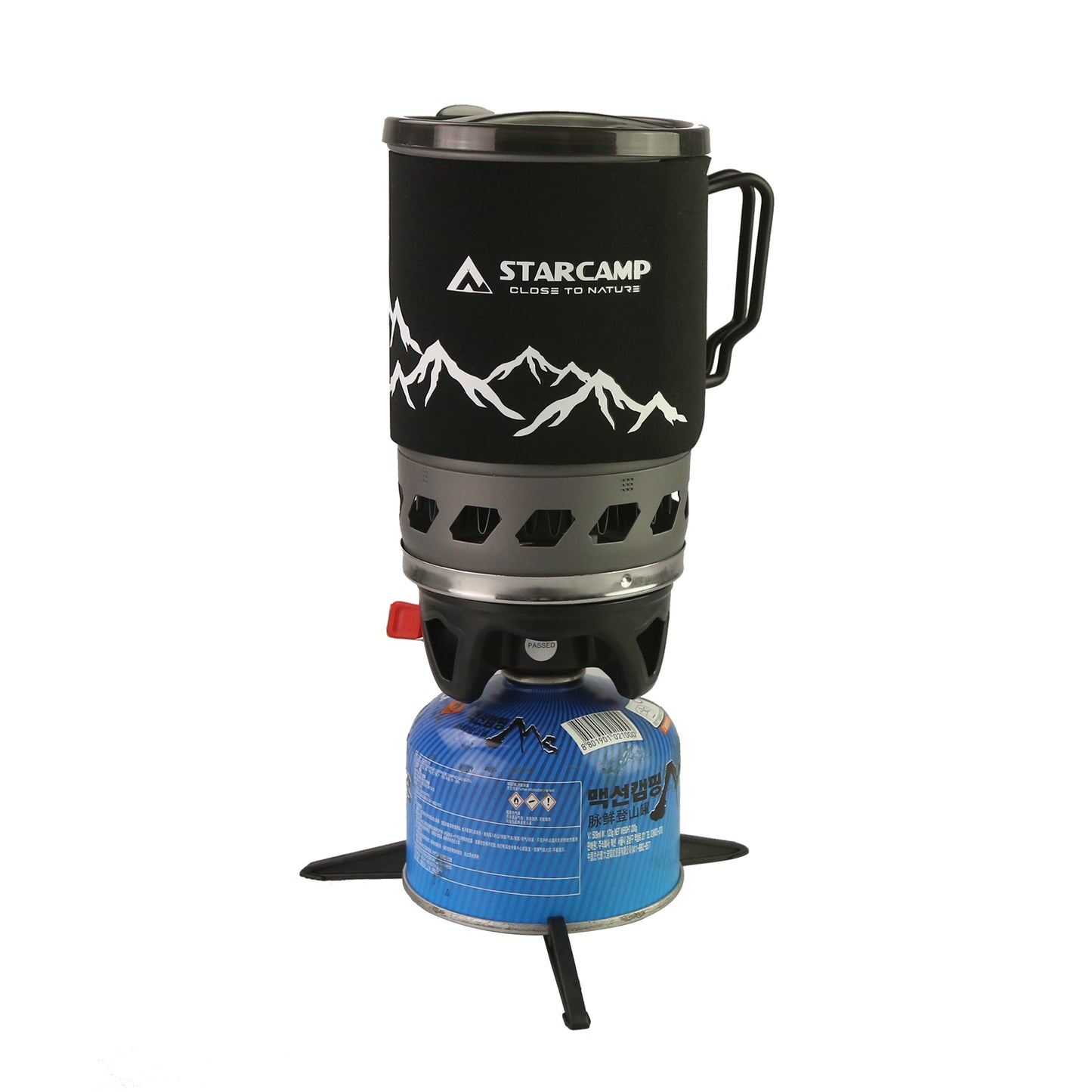 STARCAMP 1100ml Outdoor Camping Cooking System Hiking Fastboil Jet Cooker Gas Stove