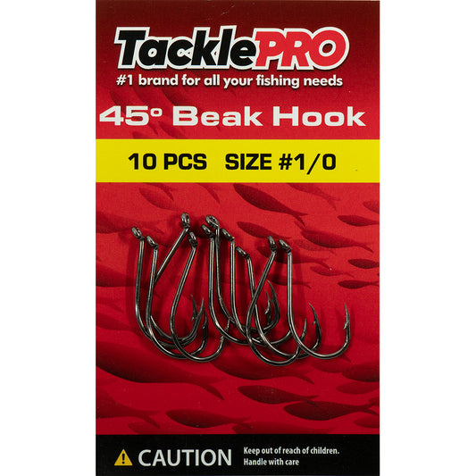TacklePro 45deg. Beak Hook #1/0 - 10pc